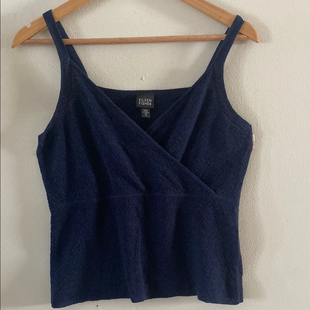 Eileen Fisher Women's Navy Top 100% wool - Picture 5 of 9